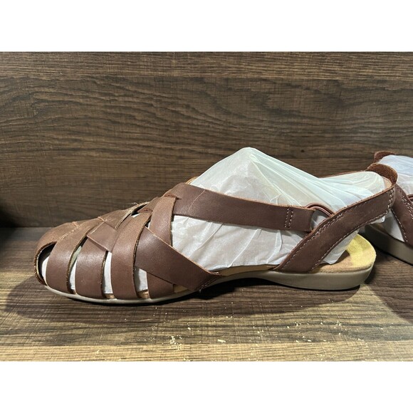 Earth Belita Leather Fisherman Sandals Rio Maple Women's 8.5W New - Picture 7 of 9